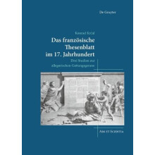 Das franzsische Thesenblatt im 17. Jahrhundert Drei Studien zur allego