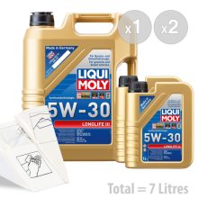 Car Engine Oil Service Kit / Pack 7 LITRES Liqui Moly Longlife 3 5w-30 7L