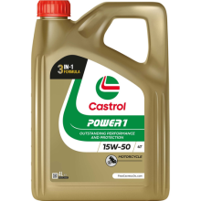 Castrol POWER1 4T 15W-50 15W50 SS 4 Stroke Motorcycle Engine Oil 4 Litre 4L