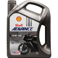 Shell Advance Ultra 4T 10W-40 Fully Synthetic Motorcycle Oil 10W40 4 Litres 4L