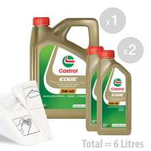 Car Engine Oil Service Kit / Pack 6 LITRES Castrol EDGE 5w-40 6L