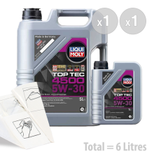 Liqui Moly Top Tec 4500 5W-30 Car Engine Oil Service Kit / Pack 6 LITRES 6L