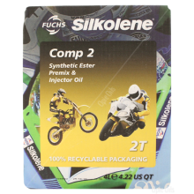 Silkolene Comp 2 2T 2 Stroke Motorcycle Engine Oil Fuchs 4 Litres 4L LubeCube