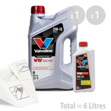 Valvoline VR1 Racing 20w-50 Car Engine Oil Service Kit 6 LITRES 6L