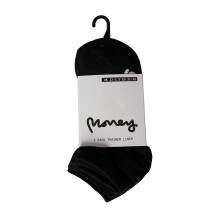 (1 UK-6 UK, Black) Money Childrens/Kids Zena Liner Socks (Pack of 5)