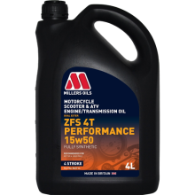 Millers Oils ZFS 4T Performance 15w-50 Four Stroke Motorcycle Engine Oil 4L