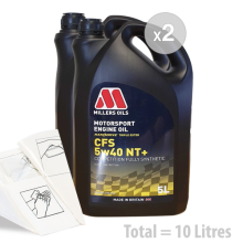 Car Engine Oil Service Kit / Pack 10 LITRES Millers Oils CFS 5w-40 NT+ 10L