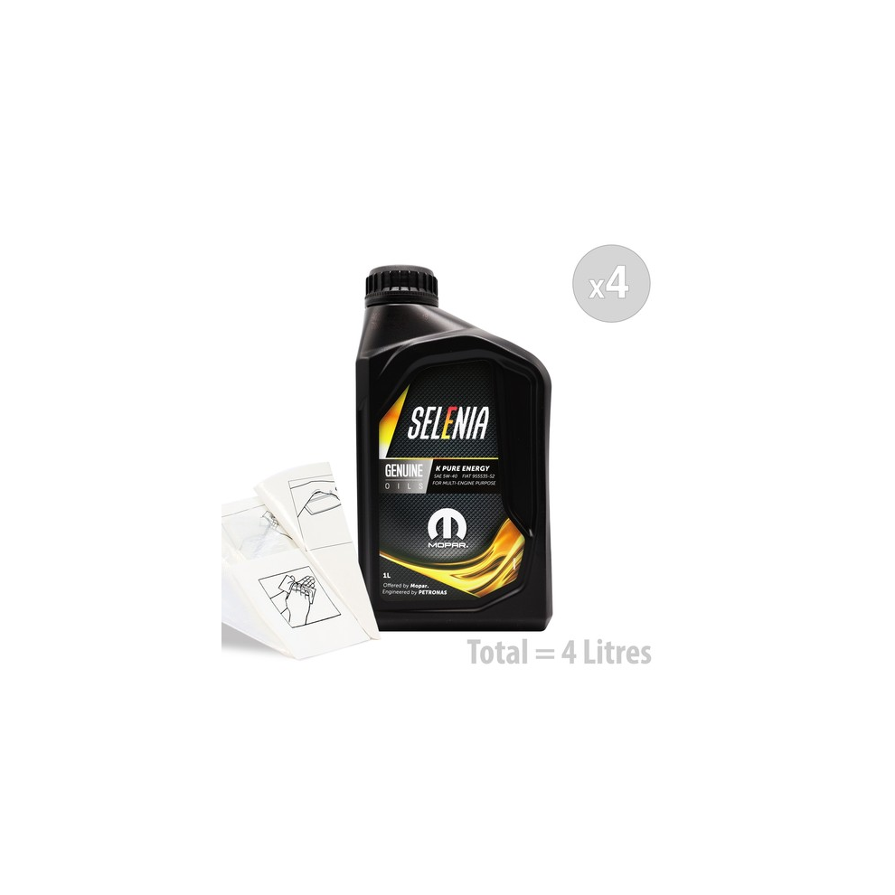 Selenia K Pure Energy 5w-40 Engine Oil Car Engine Oil Service Kit 4 LITRES 4L-image-OPC-PWT9DG7-NEW