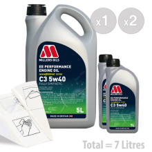 Millers EE Performance C3 5w40 Car Engine Oil Service Kit 7 LITRES 7L
