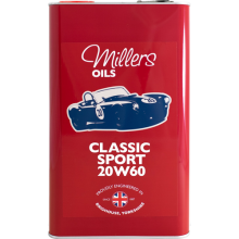 Millers Oils Classic Sport 20W-60 20W60 Semi Synthetic Engine Oil - 5 Litres 5L