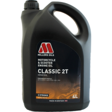 Millers Oils Classic 2T 2 Stroke Motorcycle & Scooter Mineral Engine Oil 4L