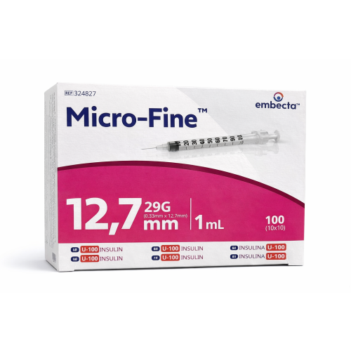 BD Embecta  Microfine 1ml box of 100 - REF: 324827 1