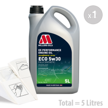 Car Engine Oil Service Kit / Pack 5 LITRES Millers EE Performance 5w-30 5L