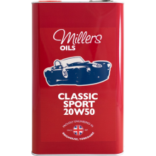 Millers Oils Classic Sport 20W-50 20W50 Semi Synthetic Engine Oil - 5 Litres 5L