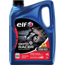 ELF MOTO 4 Racer 10w-60 Motorcycle Engine Oil Fully Synthetic 4 Stroke 4 Litres