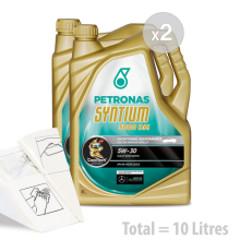 Car Engine Oil Service Kit / Pack 10 LITRES PETRONAS Syntium 5000 DM 5W-30 10L