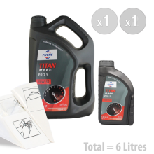 Car Engine Oil Service Kit / Pack 6 LITRES Fuchs Titan Race Pro S 10W-50 6L