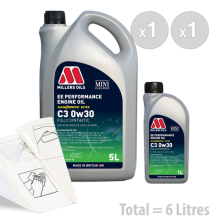 Millers EE Performance C3 0w30 Car Engine Oil Service Kit / Pack 6 LITRES 6L