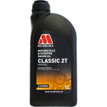 Millers Oils Classic 2T 2 Stroke Motorcycle & Scooter Mineral Engine Oil 1 Litre
