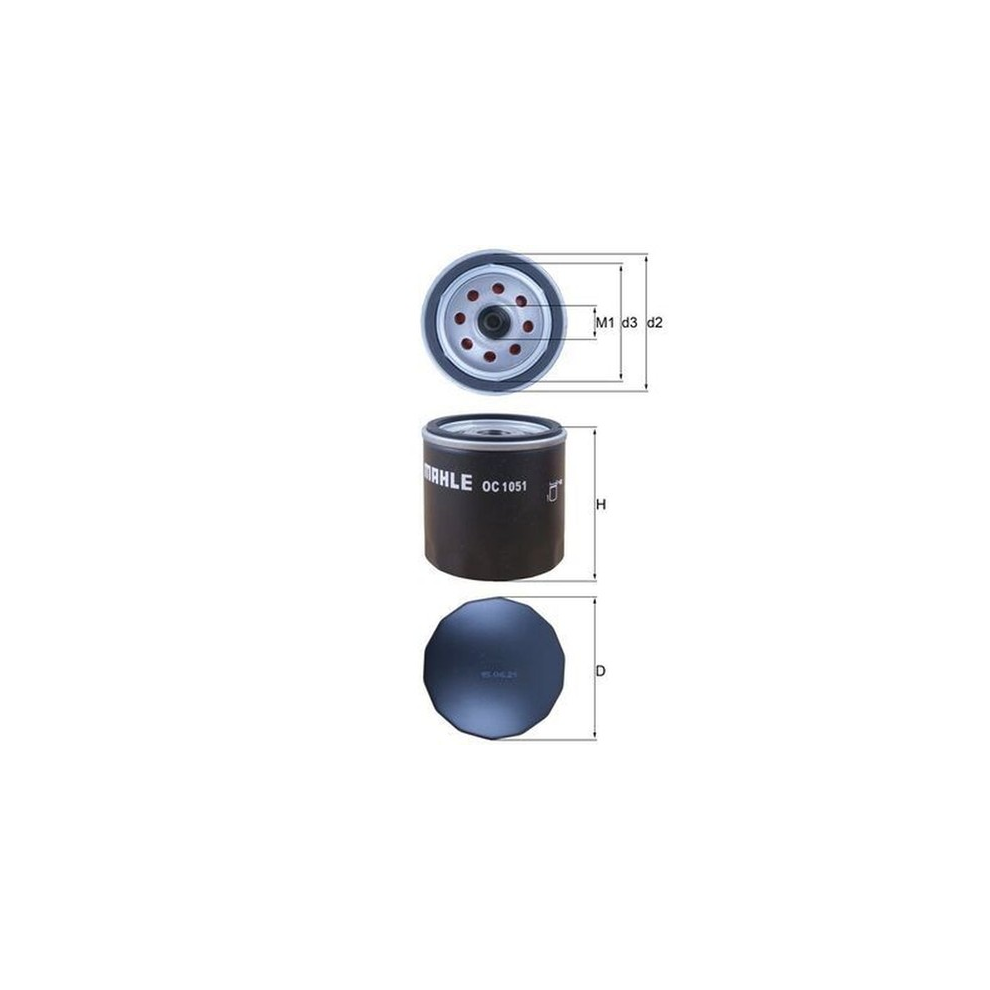 Photos - Car / Motorcycle Cover MAHLE Oil Filter OC1051 OC 1051 - Genuine Part - OE Matching Fit & Quality