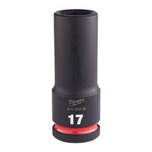17mm SHOCKWAVE Deep Impact Socket - 1/2 Inch Drive - 6 Point - MILWAUKEE