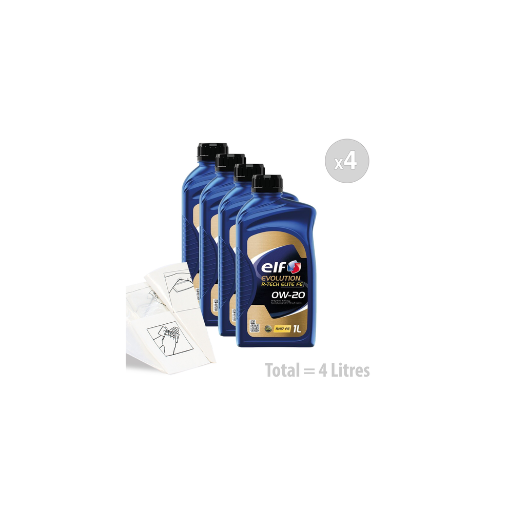 Photos - Engine Oil ELF Evol. RTech Elite FE 0w20 Car  Service Kit / Pack 4 LITRES 4L 