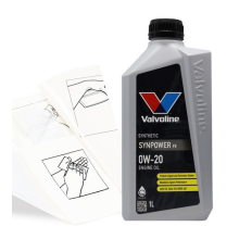Engine Oil Valvoline SynPower FE 0w20 1 LITRE 1L plus Top-up Kit
