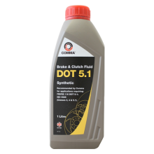 Comma DOT 5.1 Synthetic Brake And Clutch Fluid For Cars With ABS 1L 1 Litre