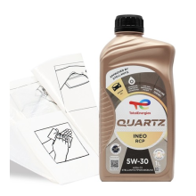 Engine Oil Total Quartz Ineo RCP 5w-30 1 LITRE 1L plus Top-up Kit