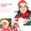 12Paren Kerst Brillen Frames Papier Feestfoto Accessoires 5