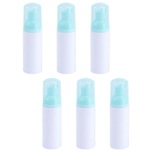 6St Reisbuisjes Foam Pompen Wit Plastic Lotion