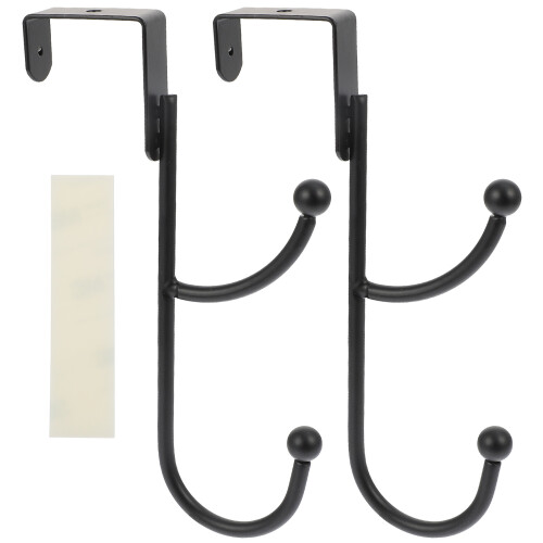 2St Ruimtebesparende Dubbele Deurhangers Voor Kleding Thuis