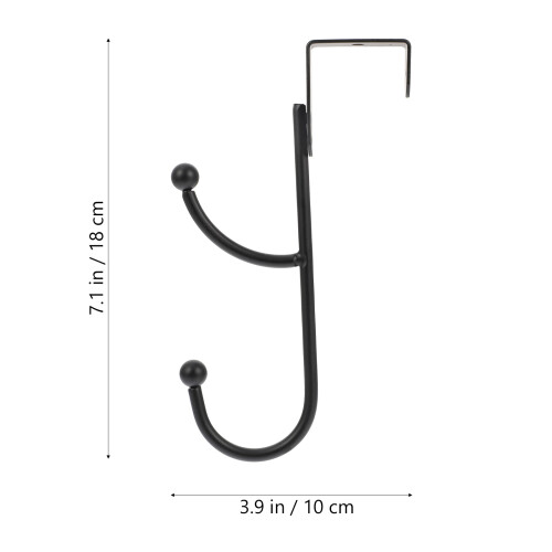 2St Ruimtebesparende Dubbele Deurhangers Voor Kleding Thuis 1