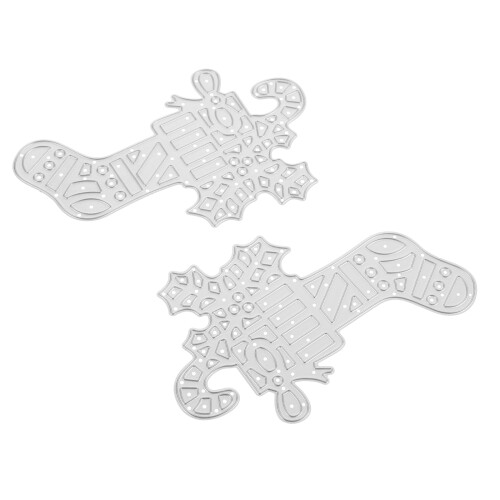 2St Kerstsok Snijmal Metaal DIY Scrapbooking Decoratie