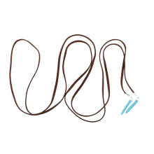 Natürliche Boho Halskette Mit Samtband Türkis Anhänger