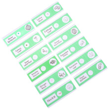 12St ABS Microscoopglasplaten Met Groene Groentemonsters Voor Thuis