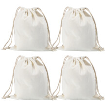 4St Canvas Trekkoord Pouch Opbergtas Voor Sieraden