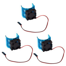 3X Meta Heat Sink with 5V Cooling Fan for 1/10 RC Car 540 550 3650 Size Motor