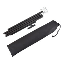 1Set Compacte Lichtsteun Zwart Aluminium Voor Outdoor Activiteiten