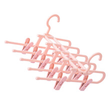 1X Multifunctionele Broekenstand Met Dubbele Haken Voor Huis Roze