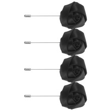 4St Fashionabele Zwarte Corsages
