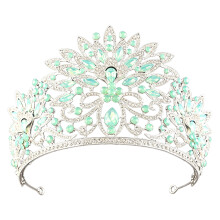 Couronnes de mariage élégantes pour mariée, bandeau-Blanc vert
