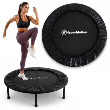Trampoline Fitness Rond en Acier Allié avec 36 Ressorts et Tapis de Saut, 6 Pieds Métalliques, 91 x 22 cm, Noir