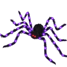 (Luminous) 8 Modes Halloween Spider Web Lights Glow Waterproof Luminous Halloween Spider 5m Triangle Scary Giant Spider Bar
