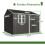 Birchtree GARDEN SHED WITH WINDOW SIZE=10X8FT COLOUR=ANTHRACITE VARIATIONLISTING 12