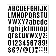 Lettres autocollantes en vinyle imperméable pour l'organisation, lettres et chiffres de 2,5 cm de haut, autocollants résistants aux intempéries
