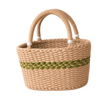 Braided Fiber Rope Carry Basket Elegant Storage Solution For-2