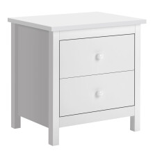 ELFORDSON Bedside Table 2 Drawer Wooden Storage Cabinet Bedroom Living Room Home