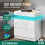 ELFORDSON ELFORDSON Bedside Table 2 Drawer LED Storage Cabinet Chest High Gloss Nightstand 1