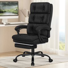 ELFORDSON Executive Office Chair Dual-Padded High Back Recliner Footrest Gaming
